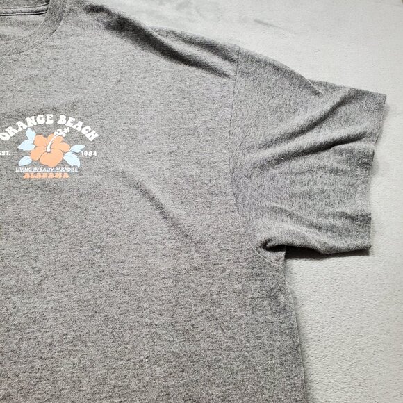 Orange Beach Alabama Graphic Destination T-shirt Gray Peach Baby Blue Men Sz XL - Picture 5 of 10